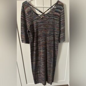 Cato Multicolor Striped Midi Dress